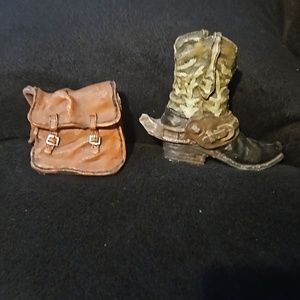 Western style room decor "Boot and bag"